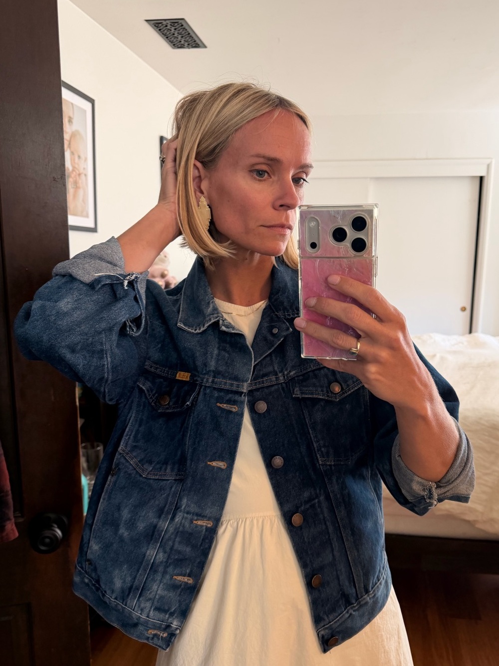 Women’s Vintage Denim Jacket by Rustler- Classic Style - perfectly worn!